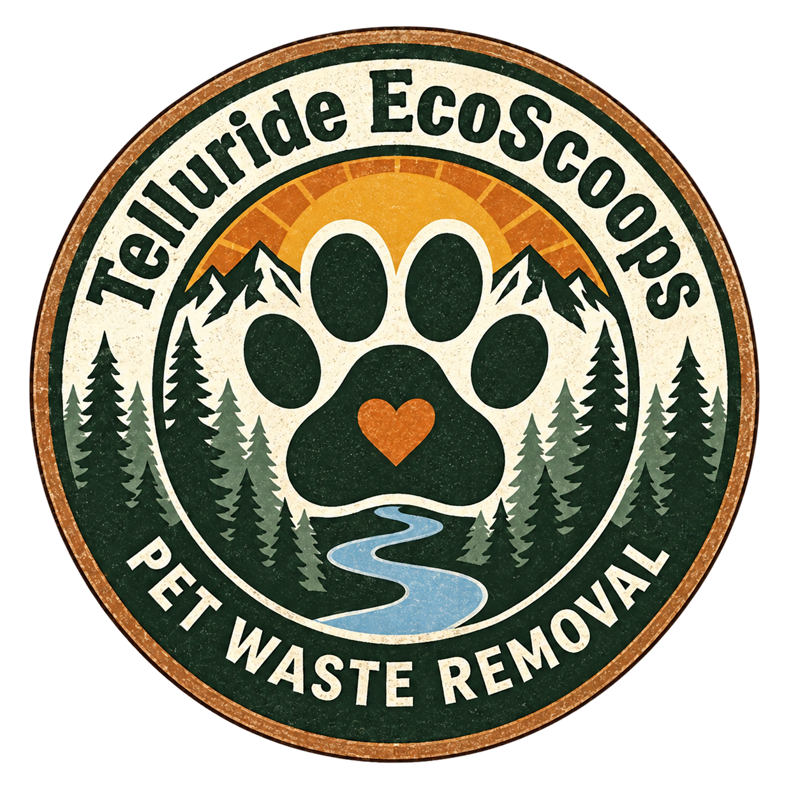 Telluride EcoScoops pet waste removal logo